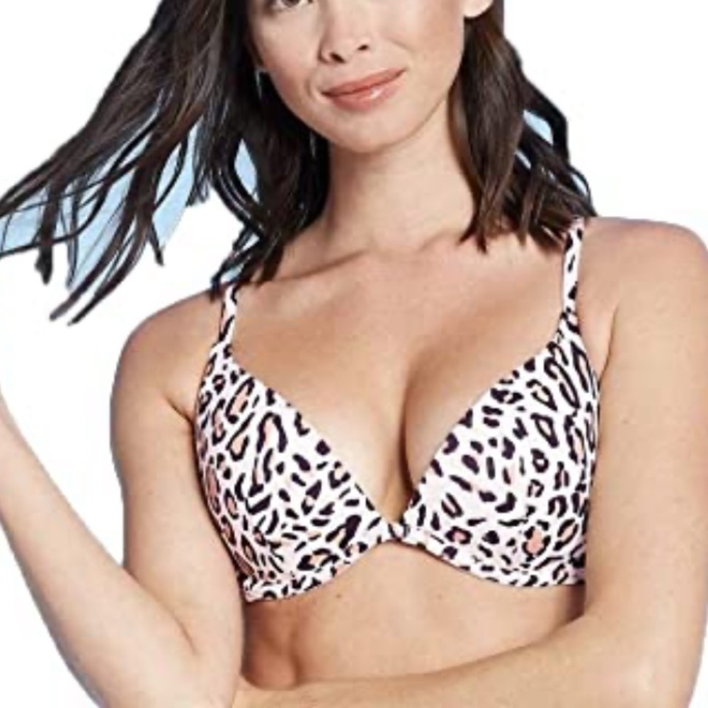 leopard bikini top